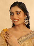 Nuyug 22K Gold Plated Pearl Empress Chandbali Earrings - Distacart