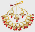 Joban Fashion Hand Made High Quality Gold Plated Base Metal Alloy Kundan Stone Studded Kundan Jewellery Set