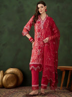 Sangria Printed Kurta & Trouser With Dupatta