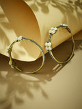 Nuyug 22K Gold-Plated Elegant Pearl Beaded Circular Hoop Earrings - Distacart