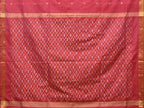 Burgundy Uppada Silk Handloom Saree with Jamdani Pallu Design - Global Threads