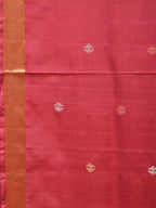 Burgundy Uppada Silk Handloom Saree with Jamdani Pallu Design - Global Threads