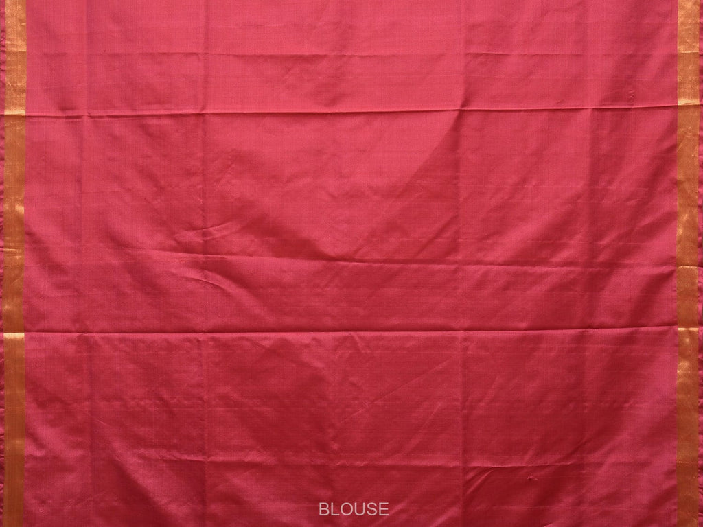 Burgundy Uppada Silk Handloom Saree with Jamdani Pallu Design - Global Threads