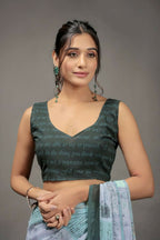 Pista Green Georgette Designer Printed Party Wear Saree - Cinderella