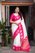 Rani Silk Zari Woven Saree with Unstitched Blouse - Hiral Fashion