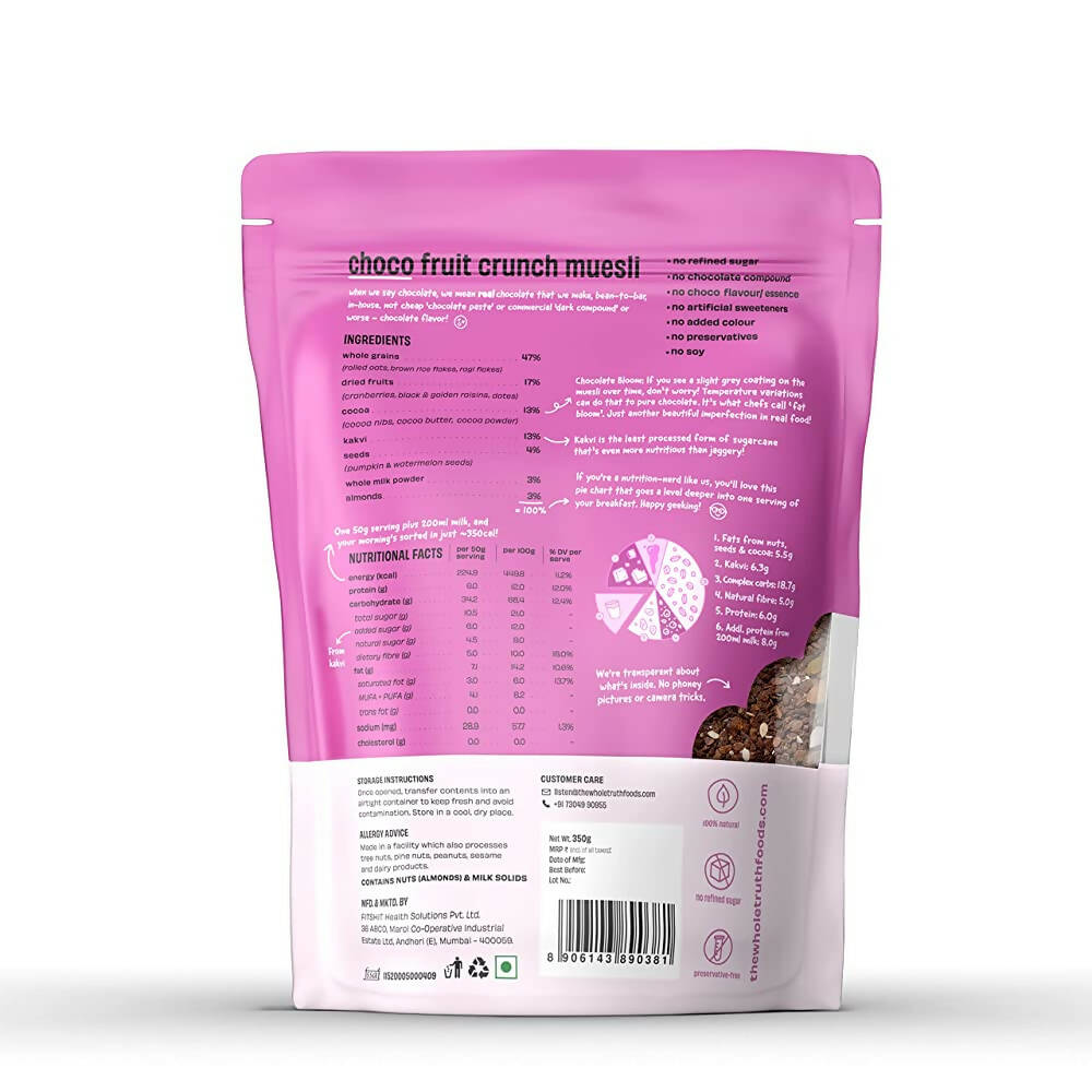 The Whole Truth Choco Fruit Crunch Muesli - Distacart