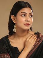 Nuyug 18k Golden Ring Pearl Drops Anti Tarnish Earrings - Distacart