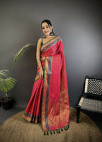 Joban Fashion Hot Pink Patola Soft Silk Patola Saree - Distacart