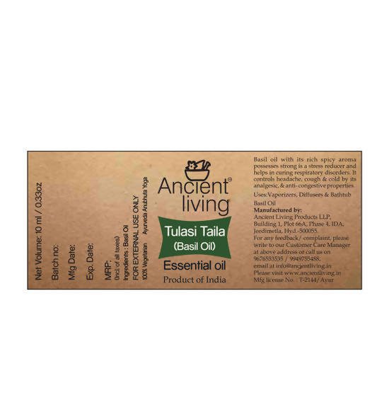 Ancient Living Tulasi Taila (Basil Oil) Essential Oil