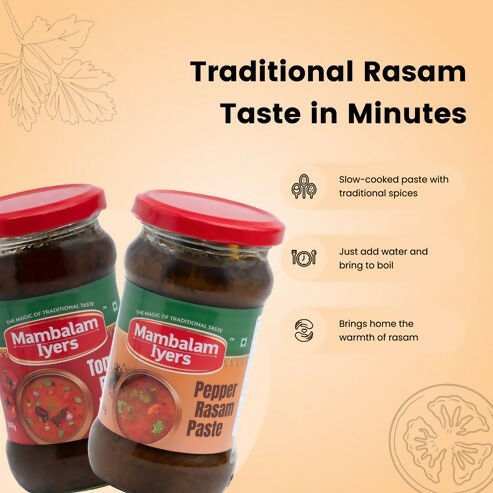 Mambalam Iyers Tomato Rasam & Pepper Rasam Paste Combo - Distacart