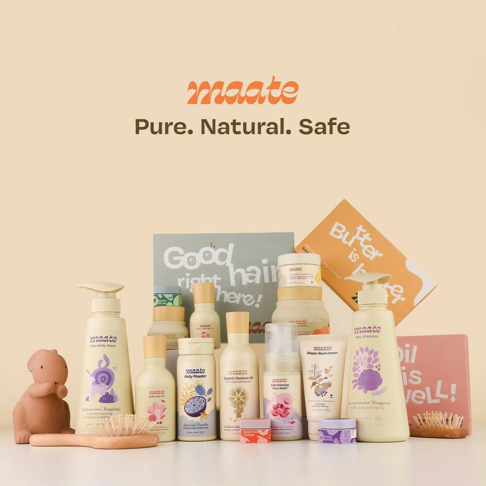 Maate Organic Coconut Oil | Extra Virgin Cold Pressed For Baby Body Massage & Hair Care Oil