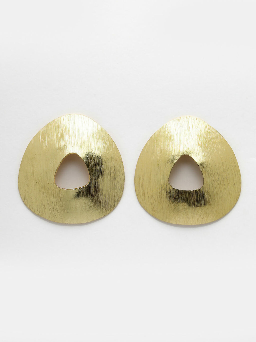 NVR Women Gold-Plated Alloy Triangular Drop Earrings - Distacart