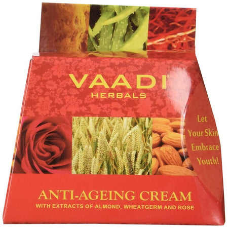 Vaadi Herbals Value Anti Ageing Cream, Almond Wheatgerm Oil and Rose
