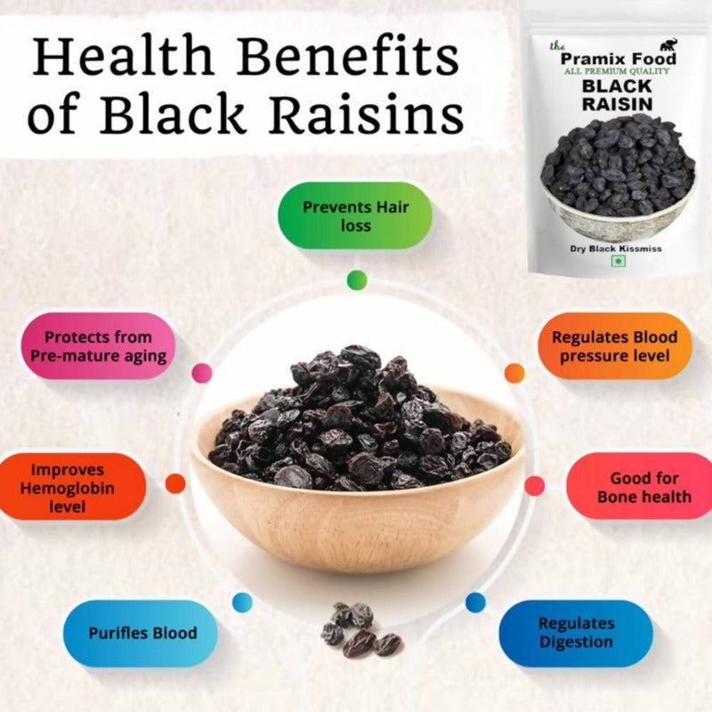 Pramix Food Black Raisins Dry Black Kismis - Distacart