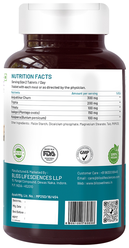 bliss welness gut detox veg tablet