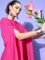 InWeave Fuchsia Rayon Cowel Style Kaftan - Distacart