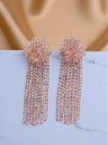 Inhanns Handmade Crystal Waterfall Earrings - Long - Baby Pink Big - Distacart