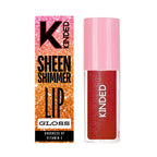 KINDED Sheen Shimmer Lip Gloss - 05 Hibiscus Red