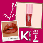 KINDED Sheen Shimmer Lip Gloss - 05 Hibiscus Red