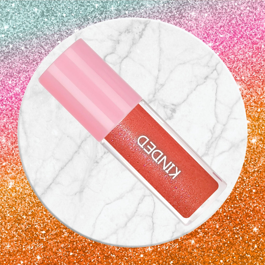 KINDED Sheen Shimmer Lip Gloss - 06 Daisy Orange