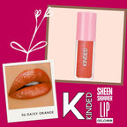 KINDED Sheen Shimmer Lip Gloss - 06 Daisy Orange