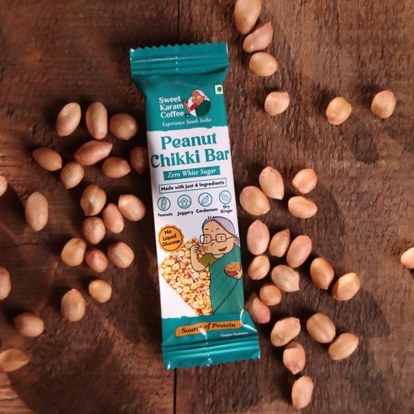 Sweet Karam Coffee Peanut Chikki Bar (Zero White Sugar) - Distacart