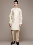 House of Pataudi Ethnic Motifs Yoke Design Sequinned Jashn Kurta