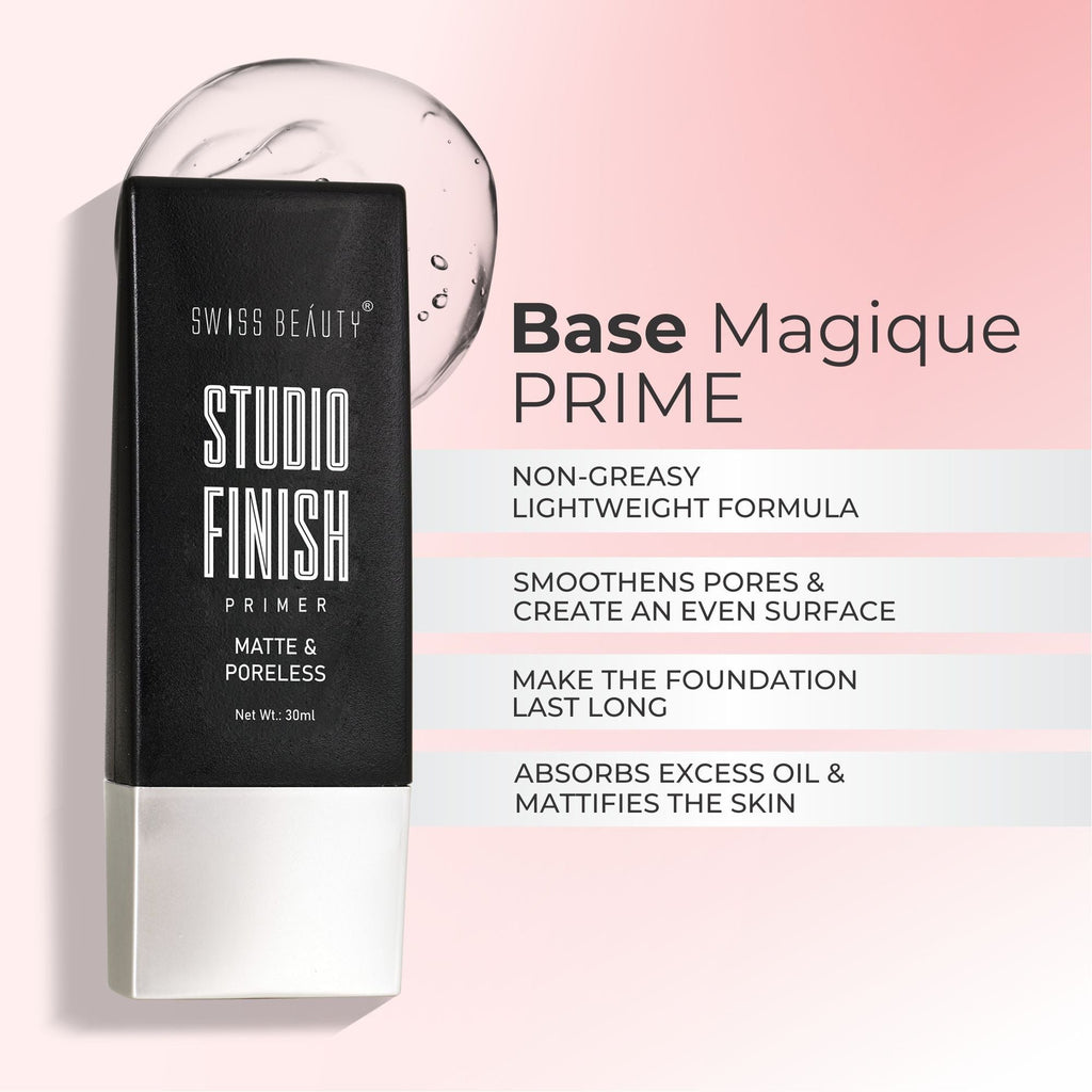 Swiss Beauty Studio Finish Primer Matte & Poreless - Distacart
