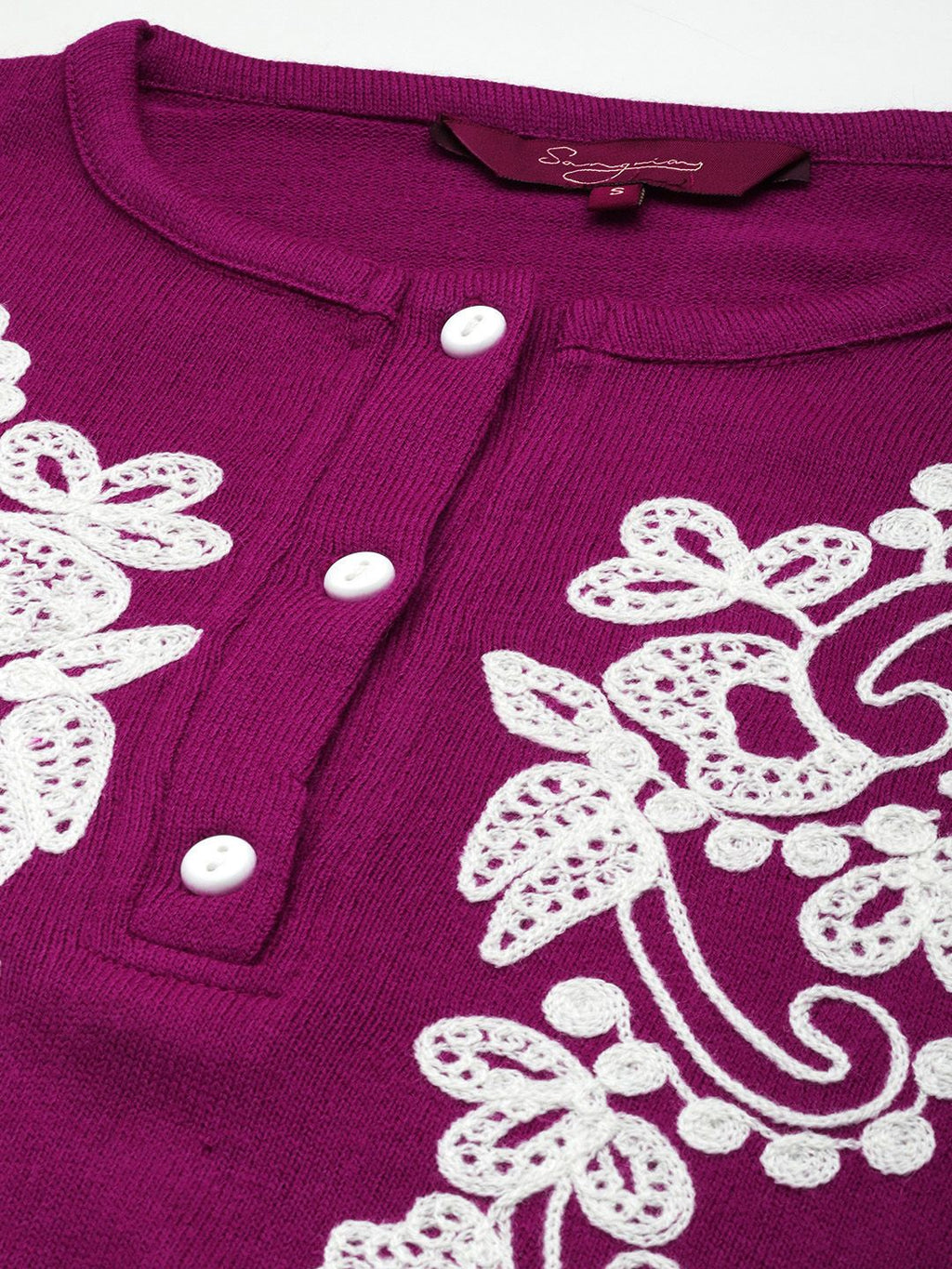 Sangria Paisley Embroidered Thread Work Kurta with Trouser