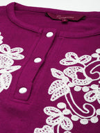 Sangria Paisley Embroidered Thread Work Kurta with Trouser