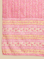 Sangria Floral Printed Pure-Cotton Straight Kurta With Trouser & Dupatta