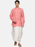 Sethukrishna Men Red Striped Kurta with Dhoti Pants - Distacart