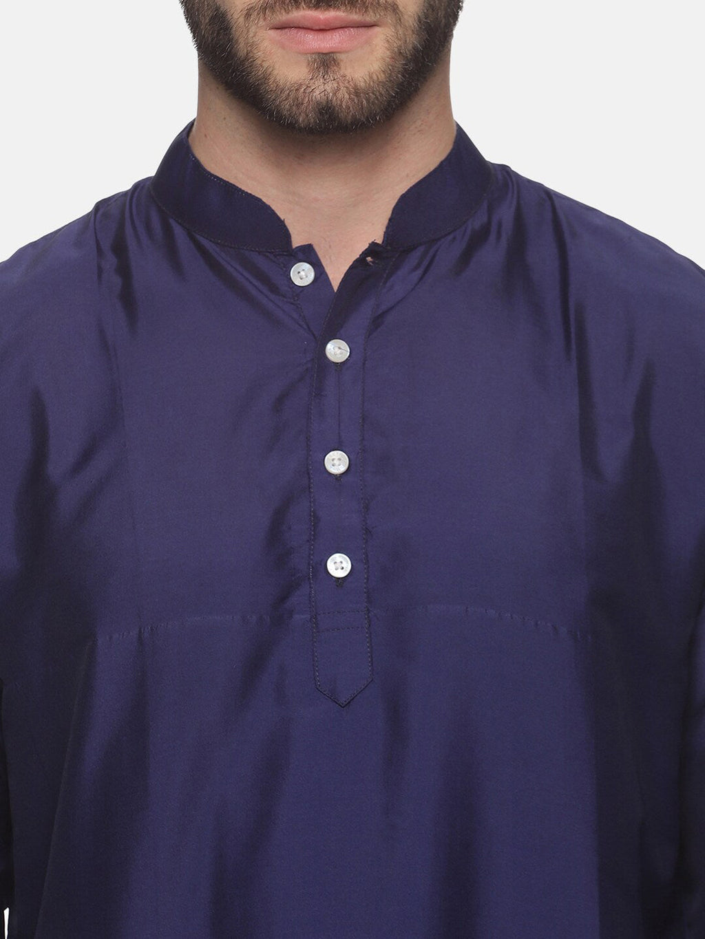 Sethukrishna Men Navy Blue Kurta with Dhoti Pants - Distacart