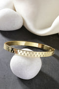 NVR Men's Gold-Plated Stainless Steel Kada Bracelet - Distacart