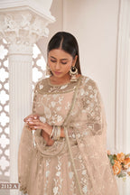 Eilara Women'S Dusty Chiqu Butterfly Net White Cotton Thread And Zari Sequence Embroidered Work Lehenga Choli For Party Wear