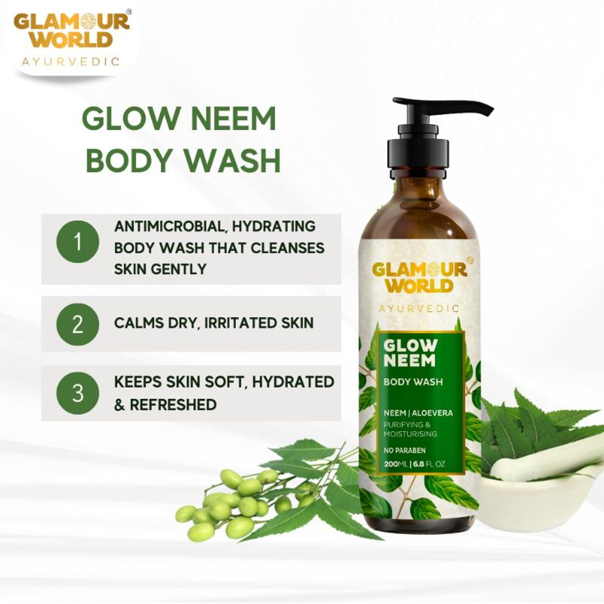 GLAMOUR WORLD AYURVEDIC Glow Neem Body Wash