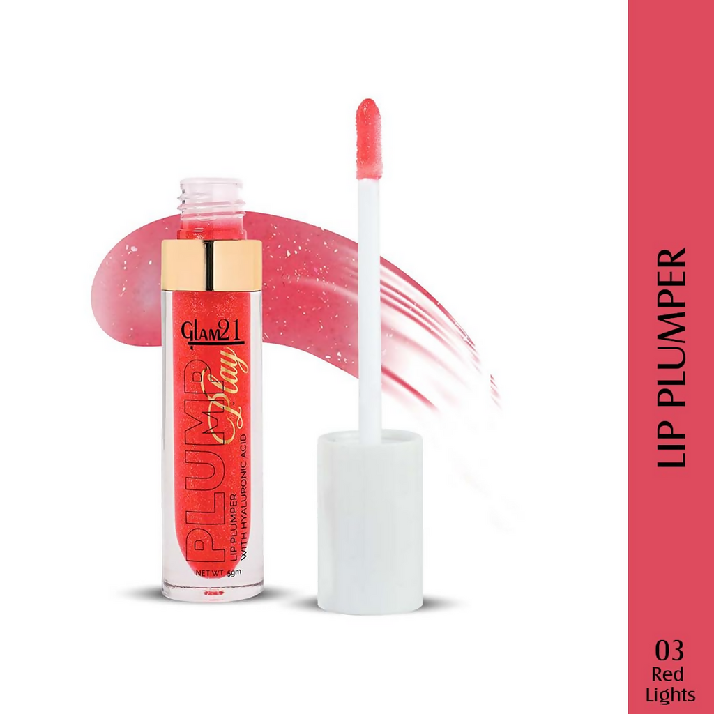 Glam21 Lip Plump Play Lip Plumper With Hyaluronic Acid - 03 Red Lights - Distacart