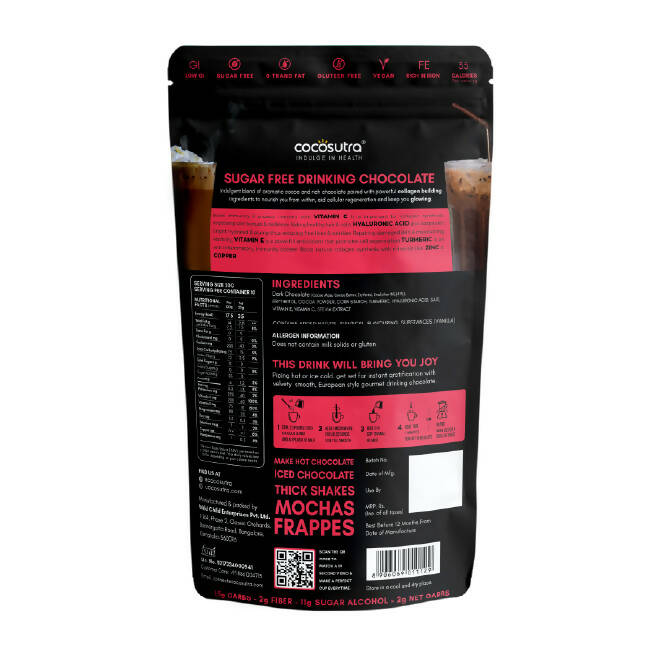 Cocosutra Lite - Glow - Sugar Free Drinking Chocolate Mix - Distacart
