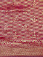 Saree Mall Magenta Ethnic Motifs Zari Silk Blend Banarasi Saree - Distacart
