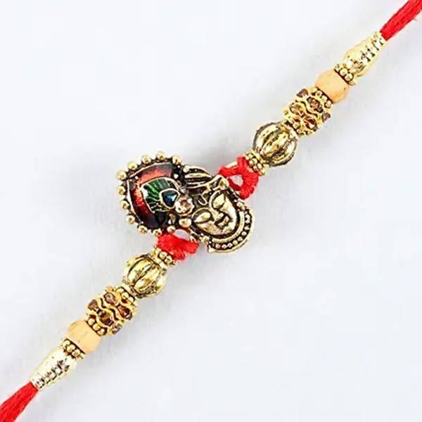 Serene Lord Krishna Rakhi & Kaju Roll Box - Distacart