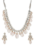 Blush Pink Kundan Choker with Earrings- Ruby Raang