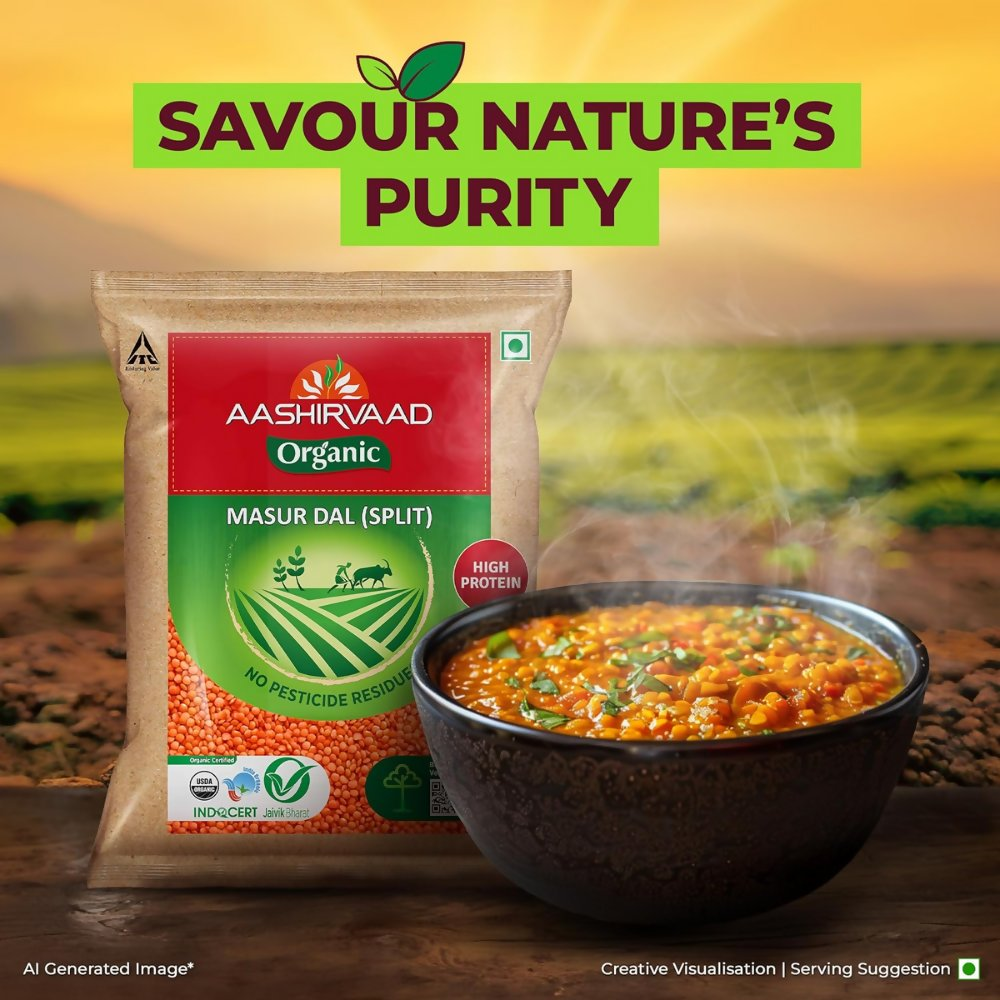 Aashirvaad Organic Masur Dal - Distacart