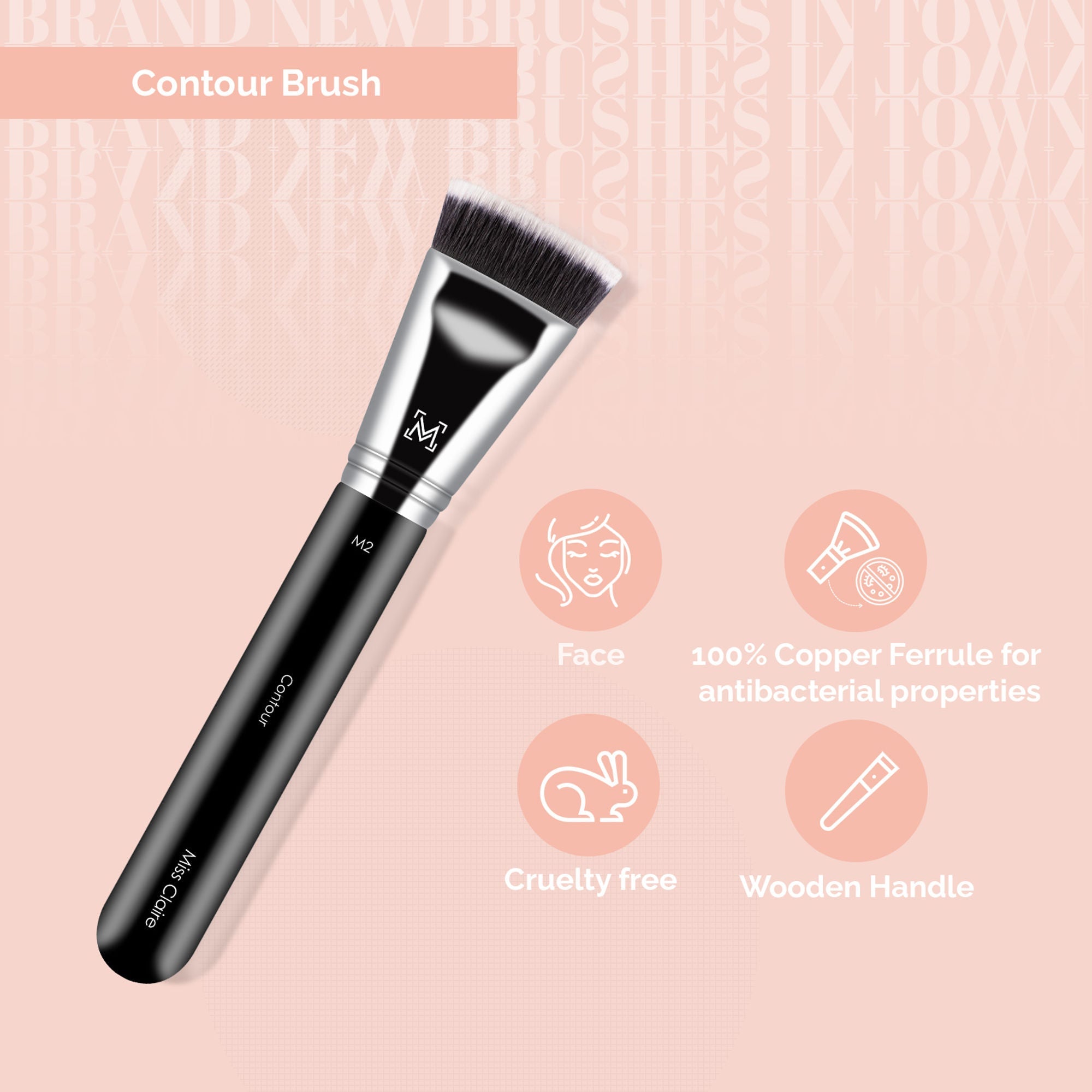 Miss Claire M2 - Contour Brush - Chrome