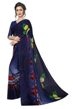 Vamika Navy Georgette Printed Contemporary Saree (SKODA NAVY)