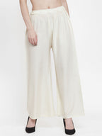 TAG 7 Women Pack Of 7 Solid Flared Palazzos