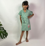 ArthLife Seafoam Green Watermelon Shirt Dress