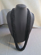 Inhanns Rangsaaz 20-Layer Luxe Long Beaded Only Necklace - Black Only Neckalce 20 Layer Long