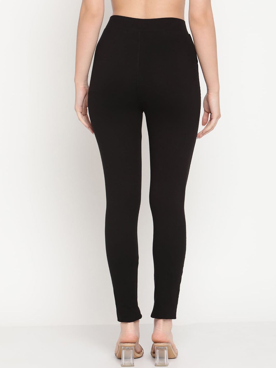 TAG 7 Set Of 2 Black Solid Leggings