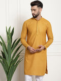 Sojanya Geometric Embroidered Thread Work Pure Cotton Straight Kurta