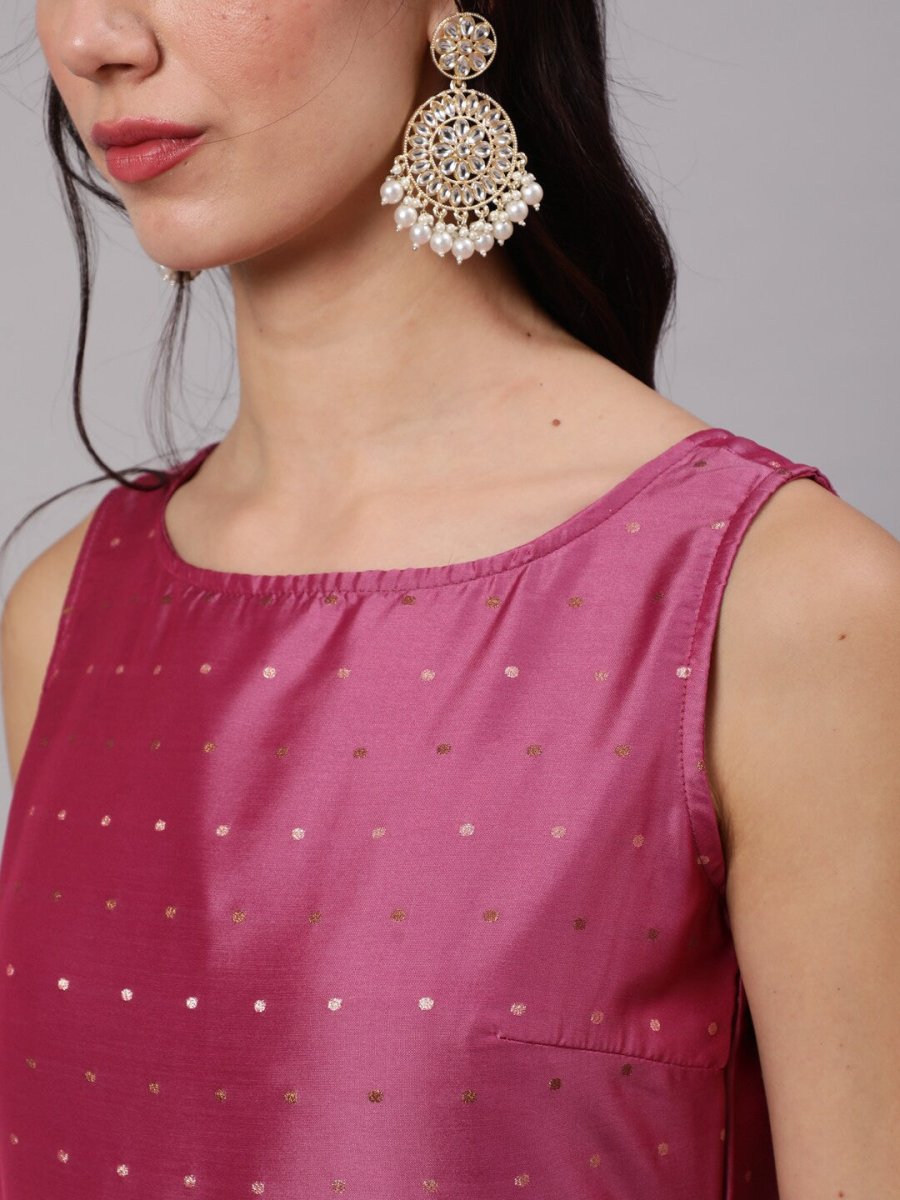 Aks Woven Design Gotta Patti Anarkali Kurta